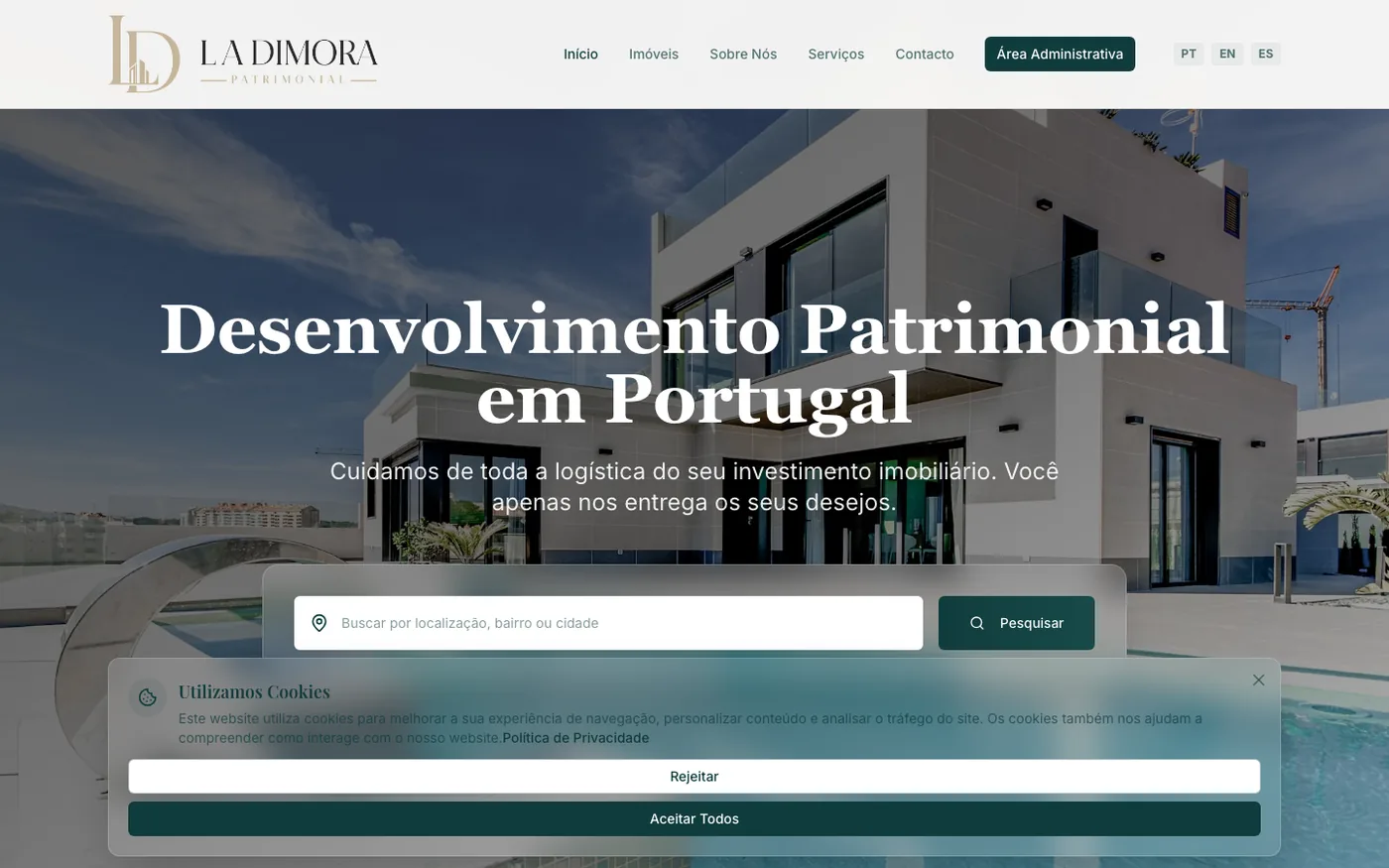 Home do site La Dimora Patrimonial