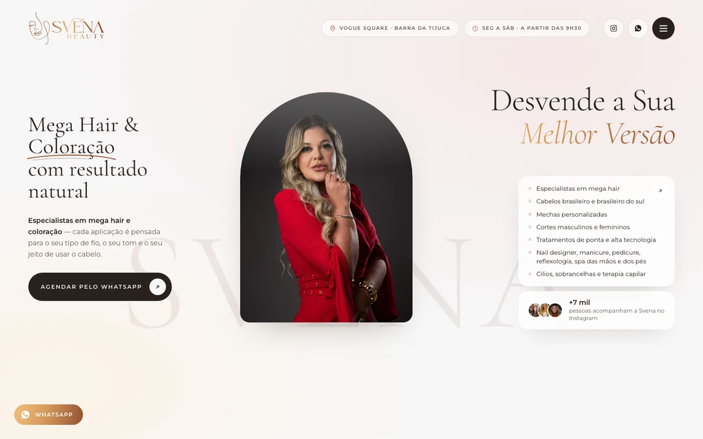 Home do site Svena Beauty